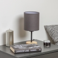 Brilagi - Laualamp NUBILA WOOD 1xE27/25W/230V tamm/antratsiit