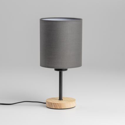 Brilagi - Laualamp NUBILA WOOD 1xE27/25W/230V tamm/antratsiit