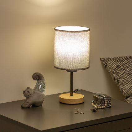 Brilagi - Laualamp NUBILA WOOD 1xE27/25W/230V tamm/hall