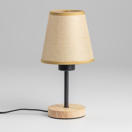 Brilagi - Laualamp NUBILA WOOD 1xE27/25W/230V tamm/helepruun