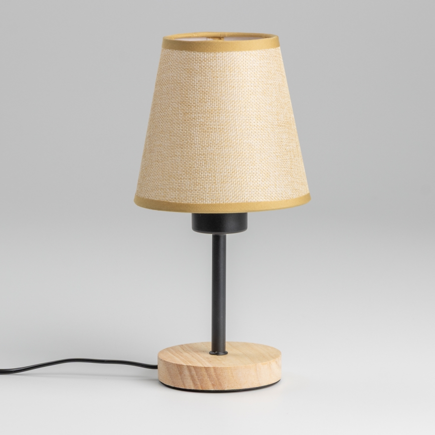 Brilagi - Laualamp NUBILA WOOD 1xE27/25W/230V tamm/helepruun