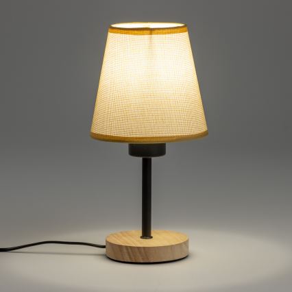 Brilagi - Laualamp NUBILA WOOD 1xE27/25W/230V tamm/helepruun