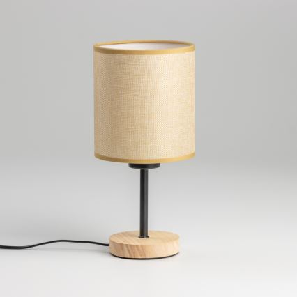 Brilagi - Laualamp NUBILA WOOD 1xE27/25W/230V tamm/helepruun
