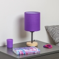 Brilagi - Laualamp NUBILA WOOD 1xE27/25W/230V tamm/lilla