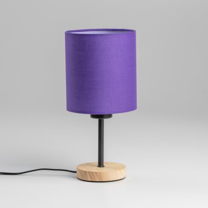 Brilagi - Laualamp NUBILA WOOD 1xE27/25W/230V tamm/lilla
