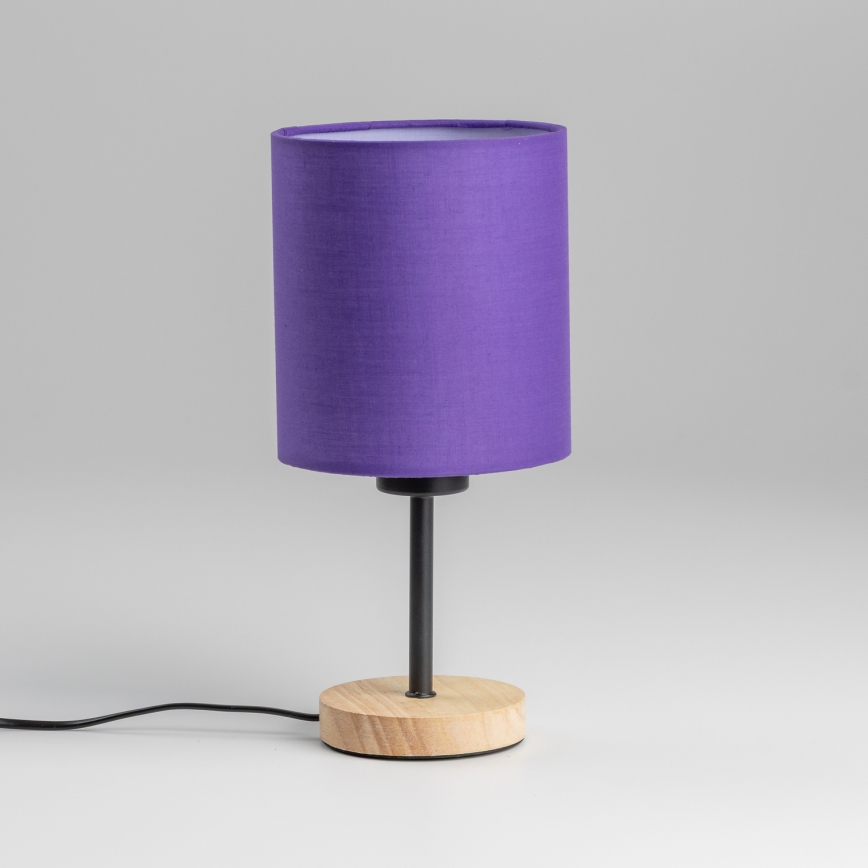 Brilagi - Laualamp NUBILA WOOD 1xE27/25W/230V tamm/lilla