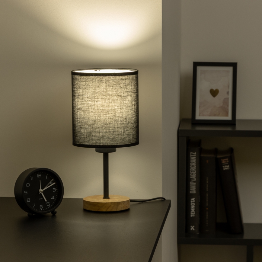 Brilagi - Laualamp NUBILA WOOD 1xE27/25W/230V tamm/must