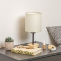 Brilagi - Laualamp NUBILA WOOD 1xE27/25W/230V tamm/must/kreemikas