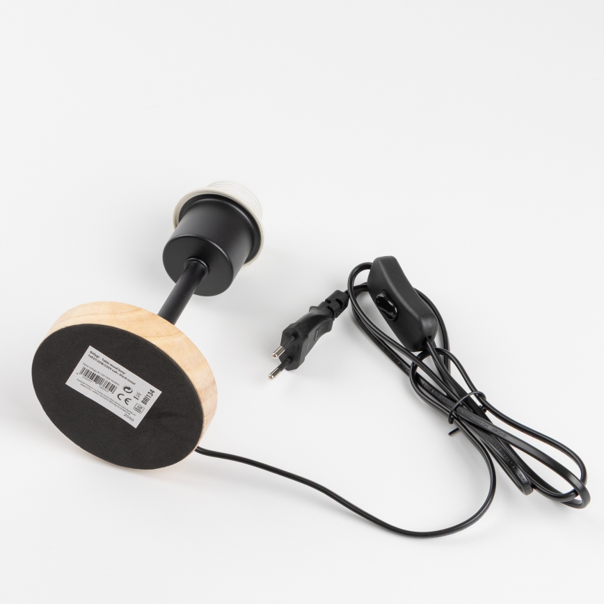 Brilagi - Laualamp NUBILA WOOD 1xE27/25W/230V tamm/must/oranž