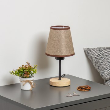 Brilagi - Laualamp NUBILA WOOD 1xE27/25W/230V tamm/pruun
