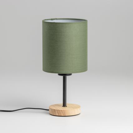 Brilagi - Laualamp NUBILA WOOD 1xE27/25W/230V tamm/roheline