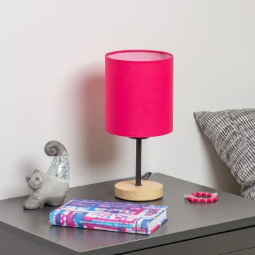 Brilagi - Laualamp NUBILA WOOD 1xE27/25W/230V tamm/roosa