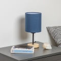 Brilagi - Laualamp NUBILA WOOD 1xE27/25W/230V tamm/tumesinine