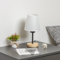 Brilagi - Laualamp NUBILA WOOD 1xE27/25W/230V tamm/valge