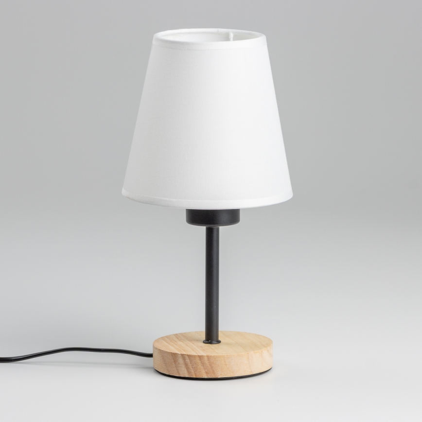 Brilagi - Laualamp NUBILA WOOD 1xE27/25W/230V tamm/valge