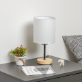 Brilagi - Laualamp NUBILA WOOD 1xE27/25W/230V tamm/valge