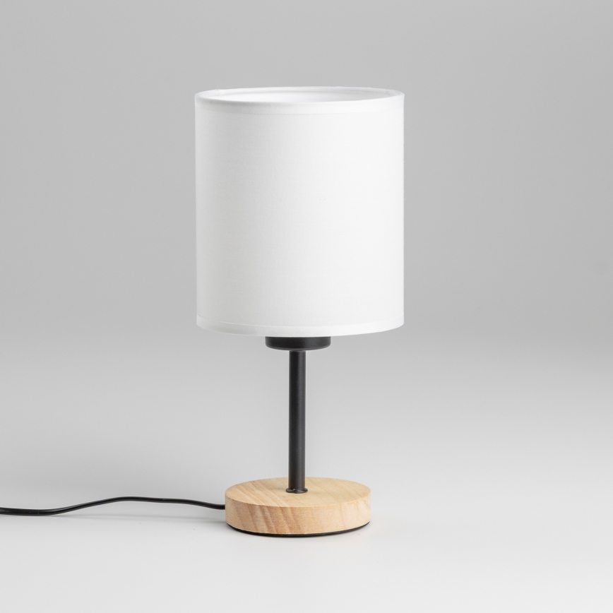 Brilagi - Laualamp NUBILA WOOD 1xE27/25W/230V tamm/valge