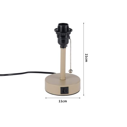 Brilagi - Laualamp USB-pordiga TABLON 1xE27/25W/230V beež