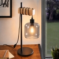 BRILAGI - Laualamp WOOD GLASS 1xE27/40W/230V pruun/must/suitsuhall