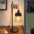 BRILAGI - Laualamp WOOD GLASS 1xE27/40W/230V pruun/must/suitsune beež