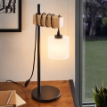 BRILAGI - Laualamp WOOD GLASS 1xE27/40W/230V pruun/must/valge