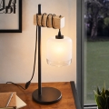 BRILAGI - Laualamp WOOD GLASS 1xE27/40W/230V pruun/must/valge