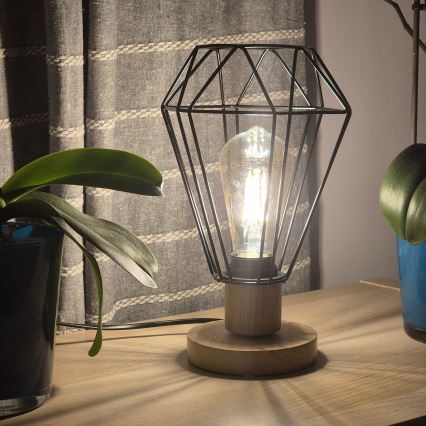 Brilagi - Laualamp WOODY BASKET 1xE27/60W/230V tamm