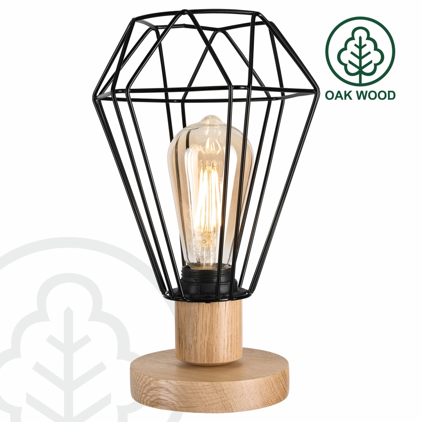 Brilagi - Laualamp WOODY BASKET 1xE27/60W/230V tamm