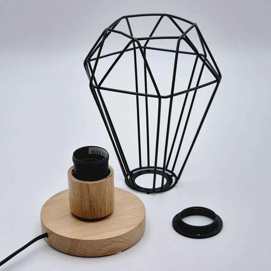 Brilagi - Laualamp WOODY BASKET 1xE27/60W/230V tamm