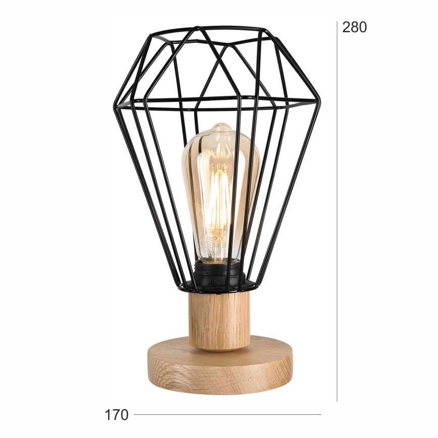Brilagi - Laualamp WOODY BASKET 1xE27/60W/230V tamm