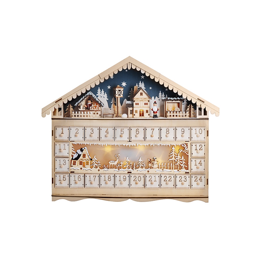 Brilagi - LED advendikalender LED/2xAA mänd