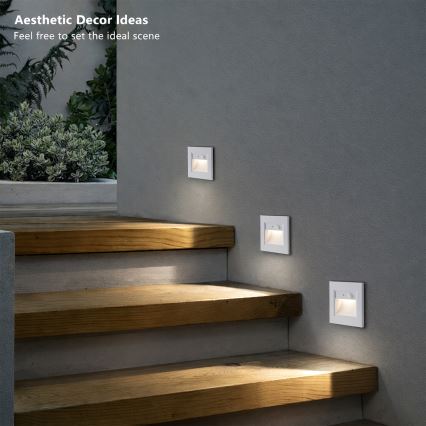 Brilagi - LED-trepi valgusti liikumisanduriga STEP LIGHT LED/1,5W/230V IP44 valge