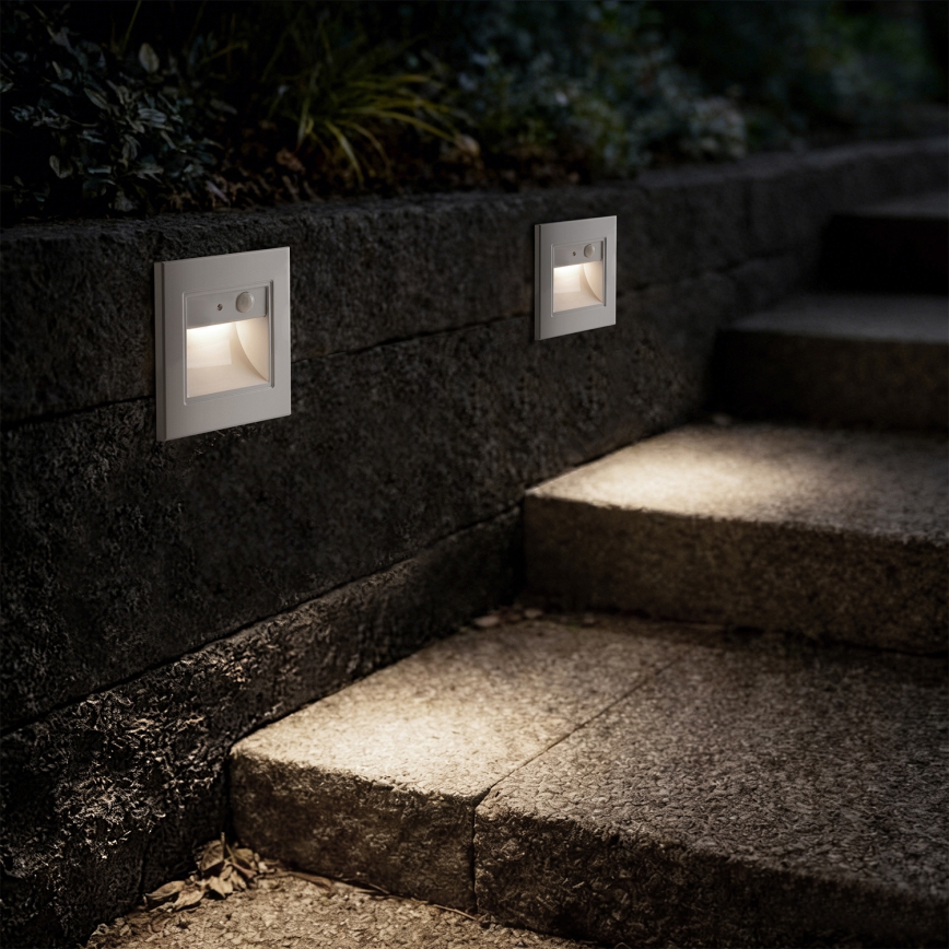 Brilagi - LED-trepi valgusti liikumisanduriga STEP LIGHT LED/1,5W/230V IP44 valge
