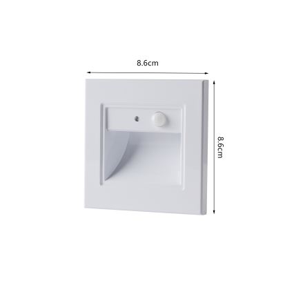 Brilagi - LED-trepi valgusti liikumisanduriga STEP LIGHT LED/1,5W/230V IP44 valge