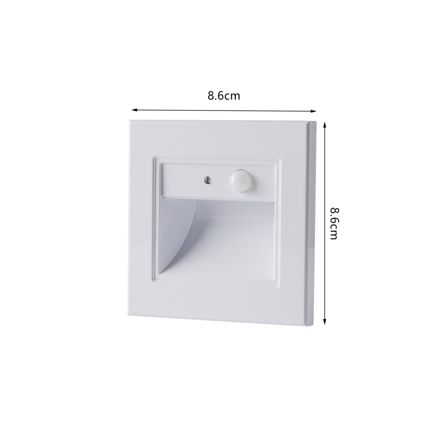 Brilagi - LED-trepi valgusti liikumisanduriga STEP LIGHT LED/1,5W/230V IP44 valge