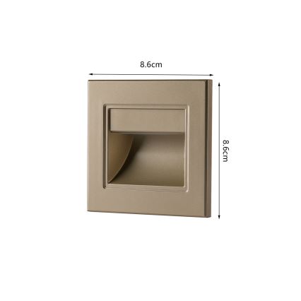 Brilagi - LED astmevalgusti STEP LIGHT LED/1,5W/230V IP44 kuldne