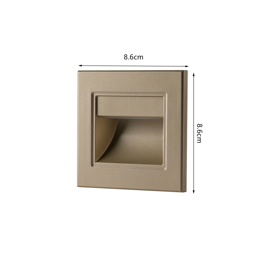 Brilagi - LED astmevalgusti STEP LIGHT LED/1,5W/230V IP44 kuldne