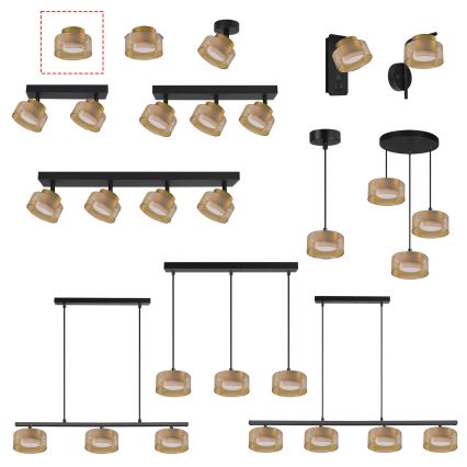 Brilagi - LED AURA LUX suunatav laevalgusti 1xGX53/30W/230V, läbimõõt 13 cm, kuldne