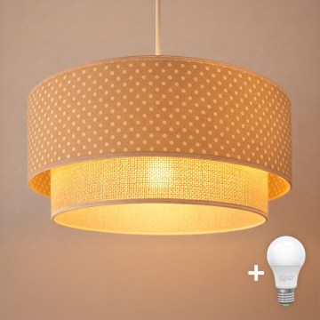 Brilagi-LED BOHO BOBO rippvalgusti kaablil, 1xE27/60W/230V, läbimõõt 40 cm, täpimuster beežis/kreemis
