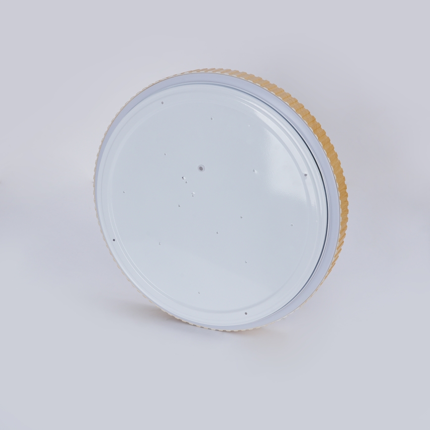 Brilagi - hämardatav LED-laelamp CORVO LED/72W/230V 3000-6000K puidukattega läbimõõt 50 cm + kaugjuhtimispult
