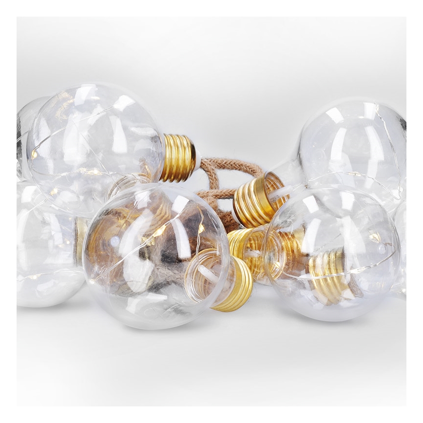 Brilagi - LED Dekoratiivne valguskett 10xLED/3xAA 1,8m soe valge