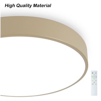 Brilagi - LED Dimmerdatav Katusvalgus POOL SMART LED/48W/230V diameeter 40 cm Wi-Fi Tuya beež + puldiga