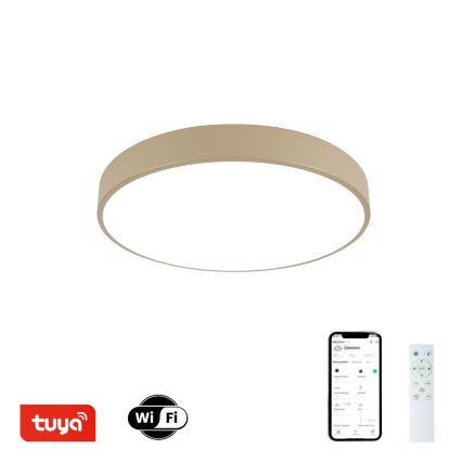 Brilagi - LED Dimmerdatav Katusvalgus POOL SMART LED/48W/230V diameeter 40 cm Wi-Fi Tuya beež + puldiga