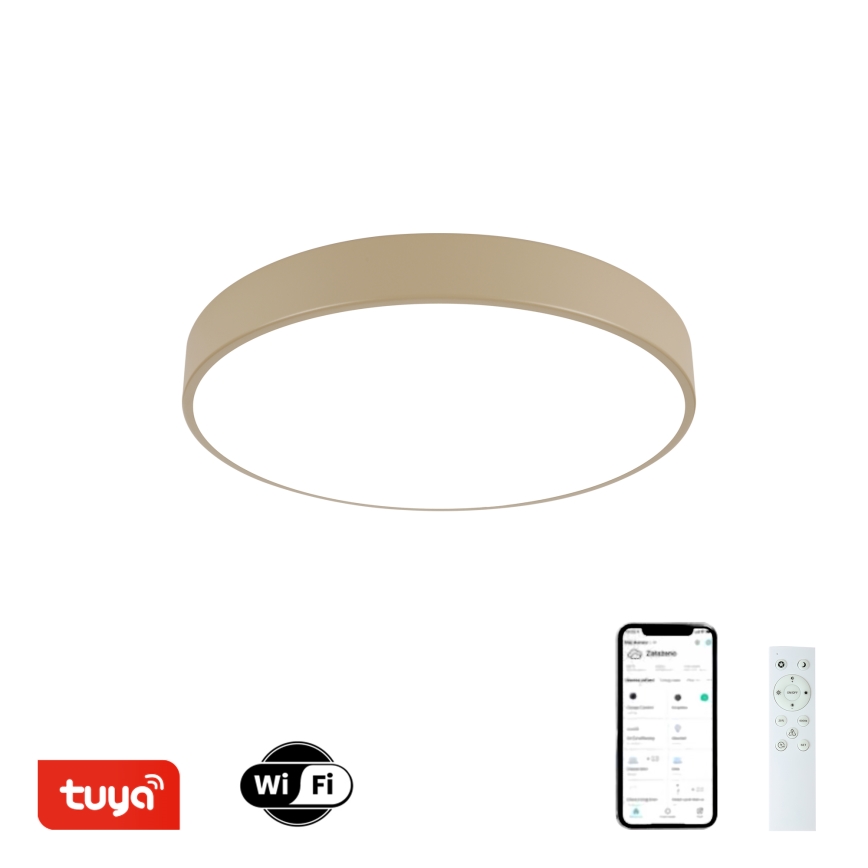 Brilagi - LED Dimmerdatav Katusvalgus POOL SMART LED/48W/230V diameeter 40 cm Wi-Fi Tuya beež + puldiga