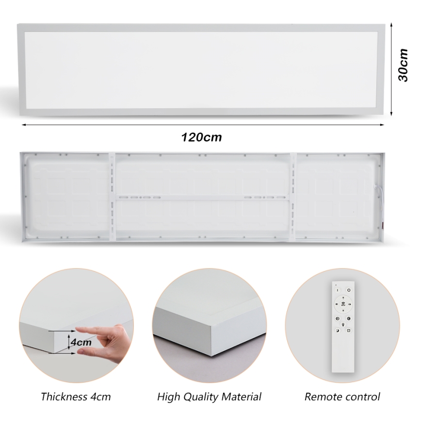 Brilagi - LED Dimmerdatav laevalgusti FRAME SMART LED/50W/230V 30x120 cm 3000-6000K IP44 valge + kaugjuhtimispult