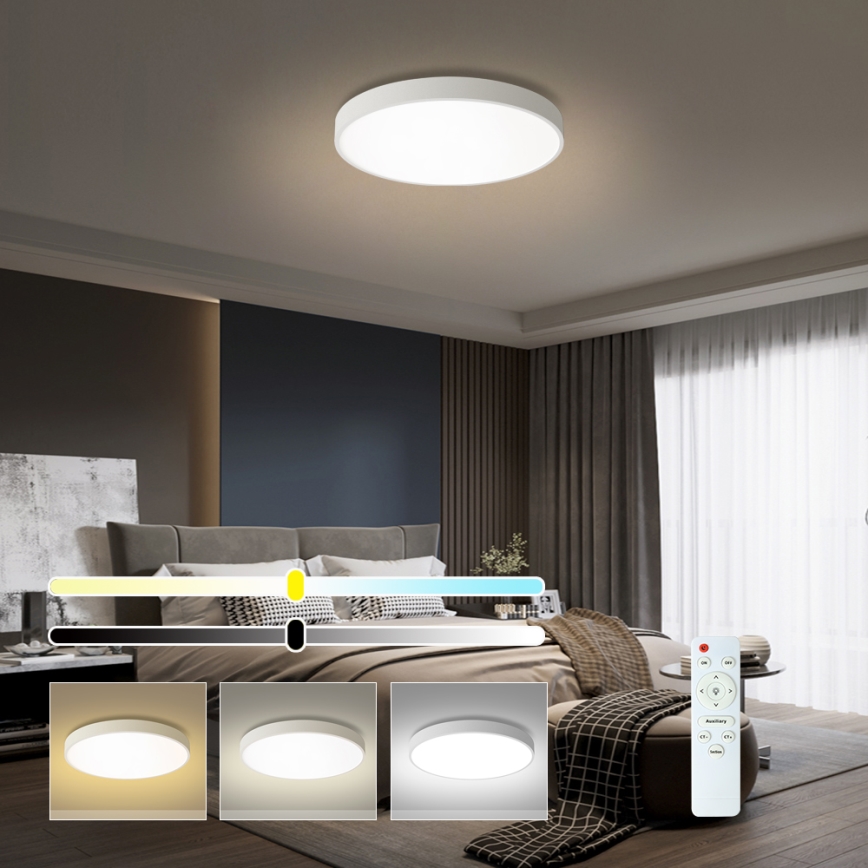 Brilagi - LED dimmeriga laelamp POOL LED/60W/230V 3000-6000K pr. 60 cm valge + kaugjuhtimispult