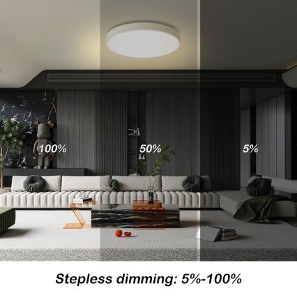 Brilagi - LED dimmeriga laelamp POOL LED/60W/230V 3000-6000K pr. 60 cm valge + kaugjuhtimispult