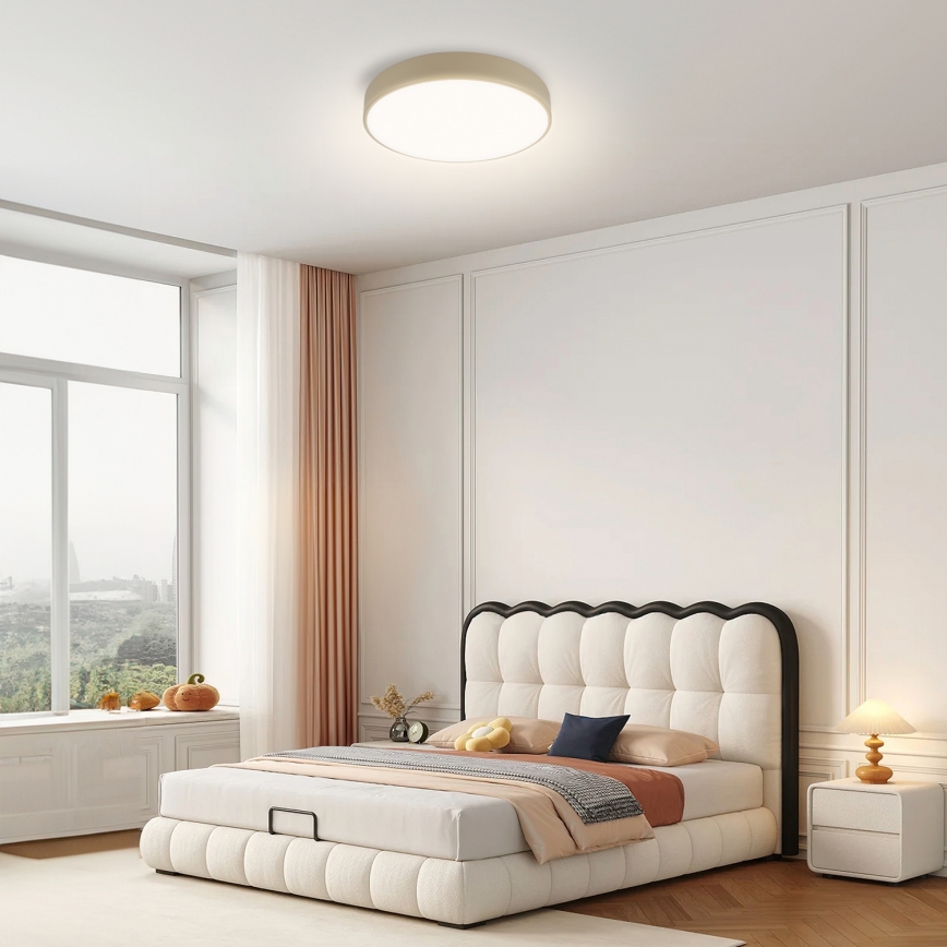 Brilagi - LED dimmeriga laevalgusti POOL LED/36W/230V 3000-6000K Ø 30 cm beež + kaugjuhtimispult