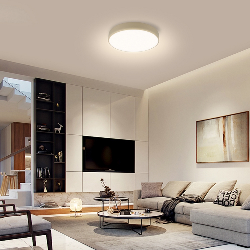 Brilagi - LED dimmeriga laevalgusti POOL LED/36W/230V 3000-6000K Ø 30 cm beež + kaugjuhtimispult