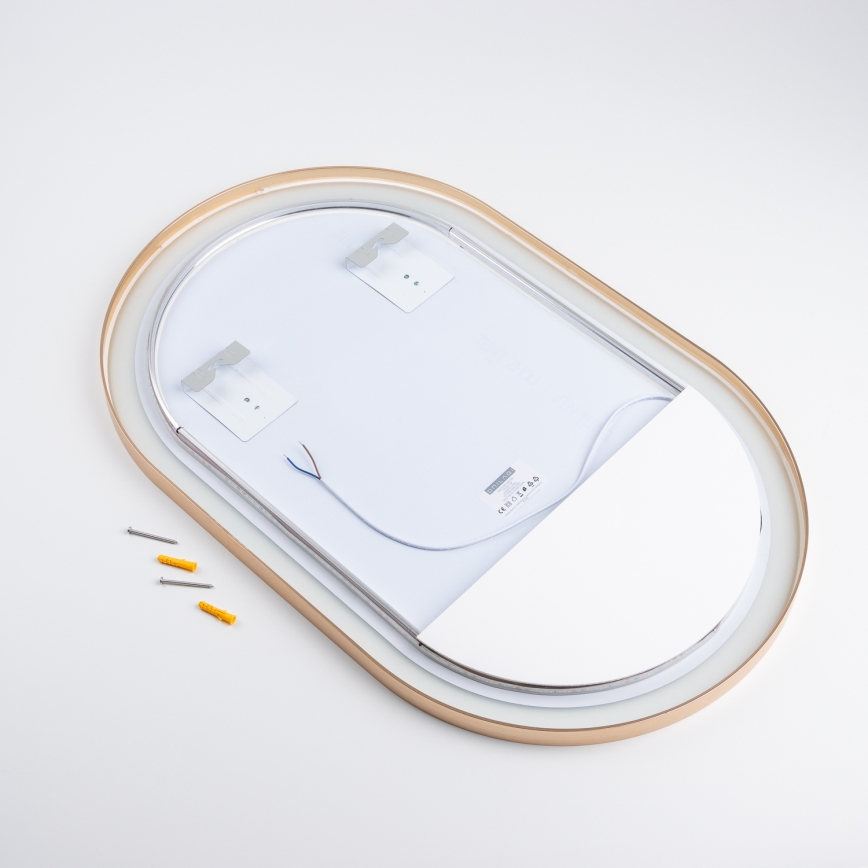 Brilagi - Vannitoa LED-peegel ERBA LED/25W/230V 50x80 cm, kuldne, IP44, CRI 90, hämardatav + CCT